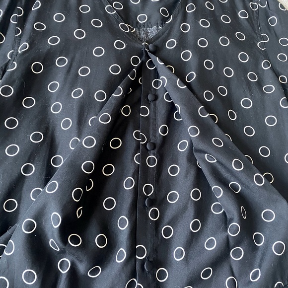 Vintage LizWear black and white circle top - Picture 5 of 5